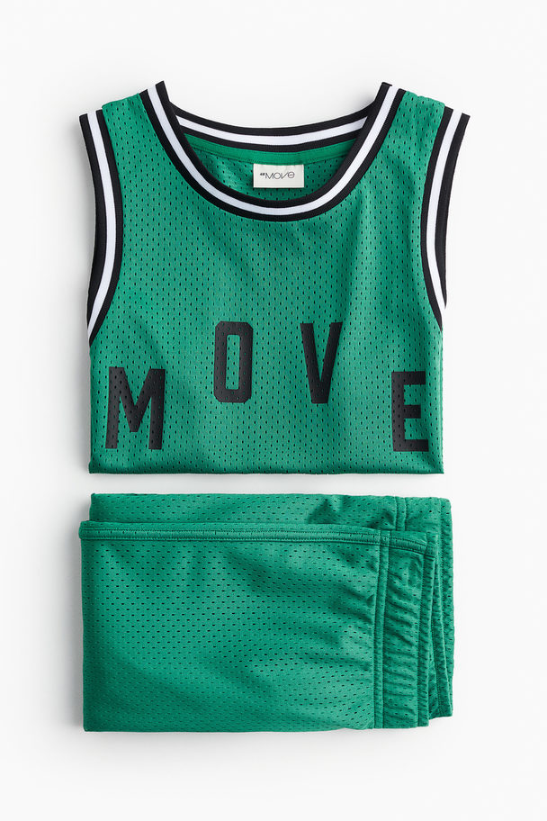 H&M 2-teiliges Basketballset Knallgrün/Move 90