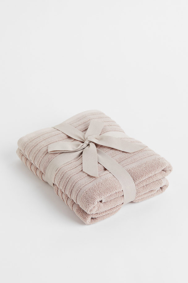 H&M HOME 2-pack Cotton Hand Towels Greige