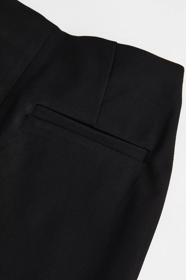 H&M Zip-hem Trousers Black