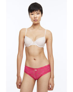 3-pack Lace Hipster Briefs Cerise/cream/white