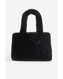 Fluffy Shoulder Bag Black