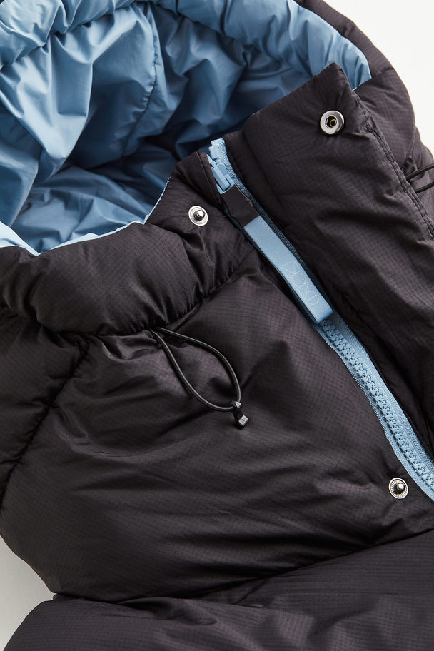 H&M Reversible Insulated Puffer Jacket Black/light Blue