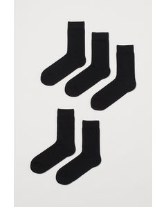 5er-Pack Socken Schwarz