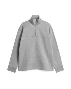 Half-zip Sweatshirt Grey Melange