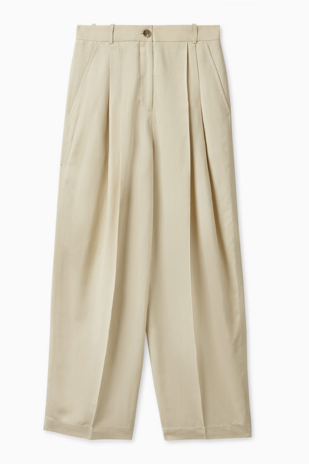 COS Relaxed-fit Tailored Trousers Light Beige