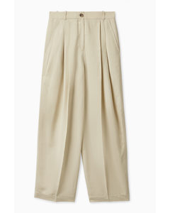 Relaxed-fit Tailored Trousers Light Beige