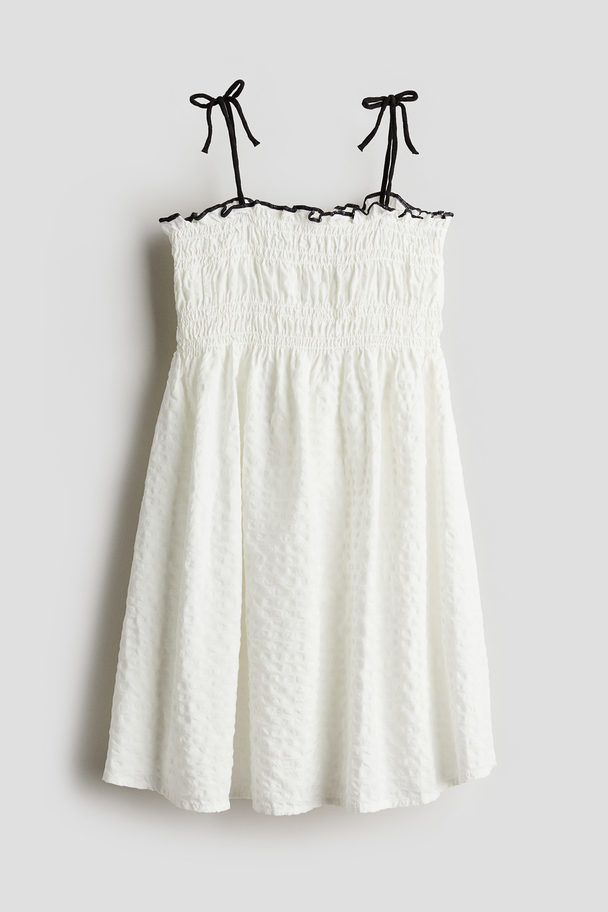 H&M Smocked-top Dress White