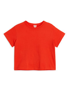 T-Shirt mit Rundhalsausschnitt Rot
