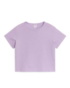 Crew-neck T-shirt Lilac