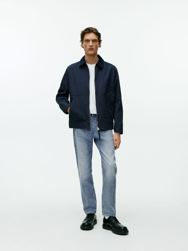 ARKET Avslappet Coast-jeans Med Avsmalnende Ben Vasket Blå