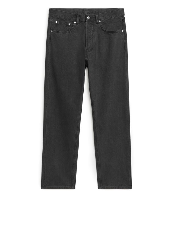 ARKET Coast Relaxte Taps Toelopende Jeans Gewassen Zwart