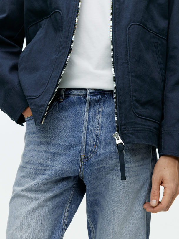 ARKET Coast Jeans Med Ledig Passform Tvättad Blå