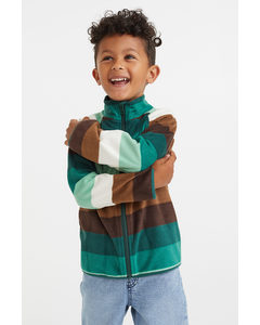 Fleece Jacket Green/brown Striped