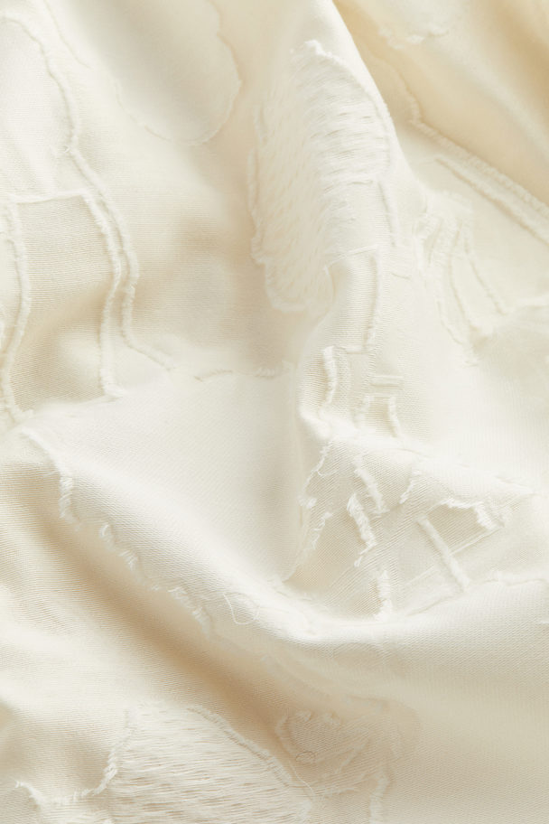 H&M Jacquardvevd Stroppekjole Cream