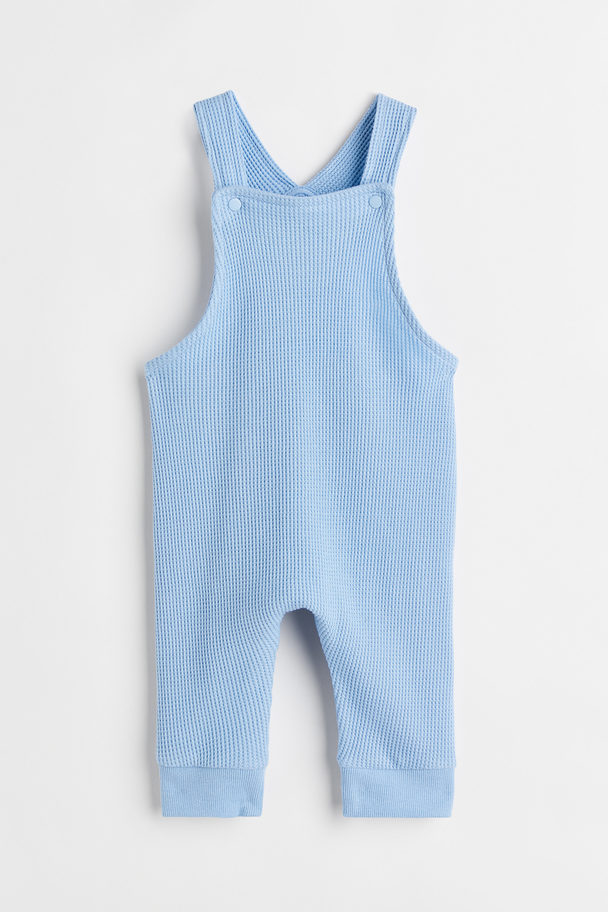 H&M Waffled Dungarees Light Blue