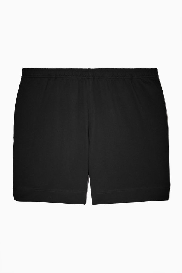 COS Regular-fit Jersey Sweat Shorts Black