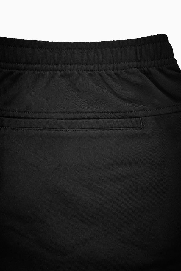 COS Regular-fit Jersey Sweat Shorts Black