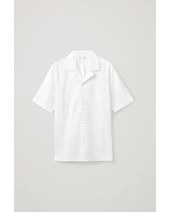 Relaxed Camp-collar Shirt White