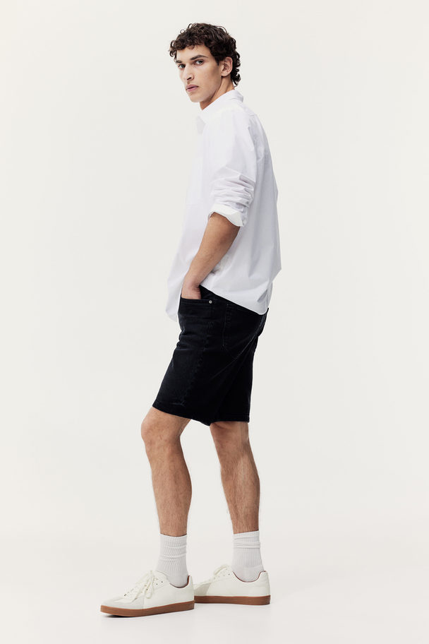 H&M Jeansshorts Regular Svart