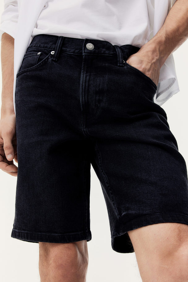 H&M Jeansshorts Regular Svart