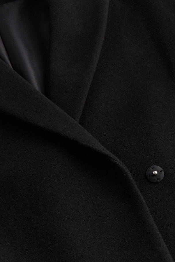 H&M Double-breasted Coat Black