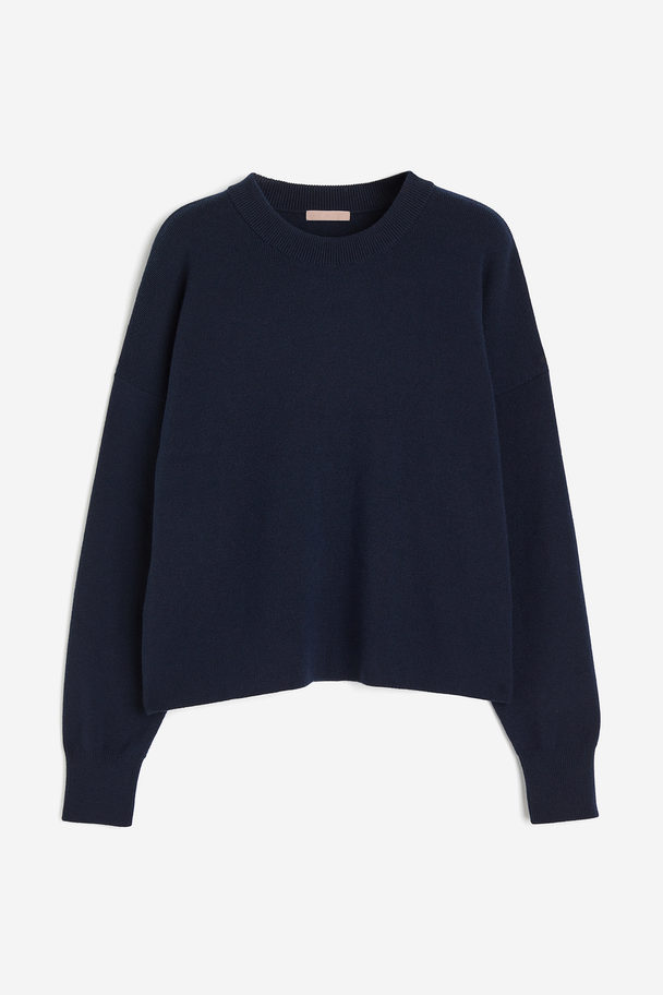 H&M Oversized Pullover Marineblau