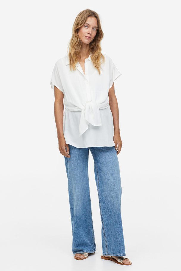 H&M Mama Before & After Shirt White