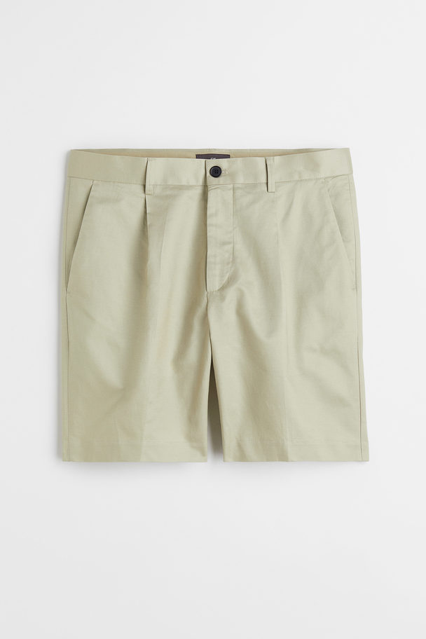 H&M Regular Fit Tailored Shorts Pistachio Green