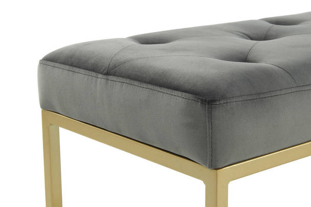 360Living Bench Cameron 125 Grey / Gold