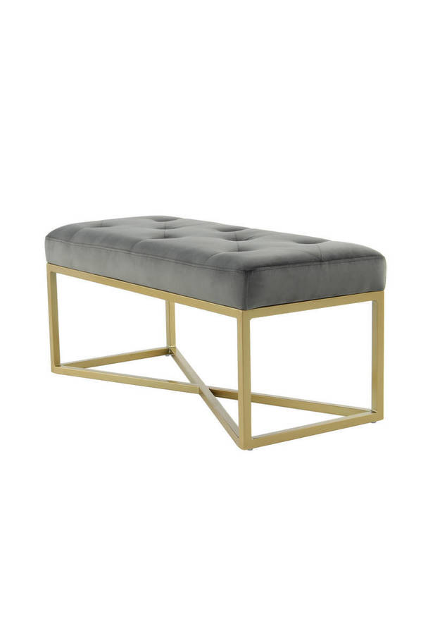 360Living Bench Cameron 125 Grey / Gold