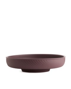 Textured Ceramic Bowl Plum