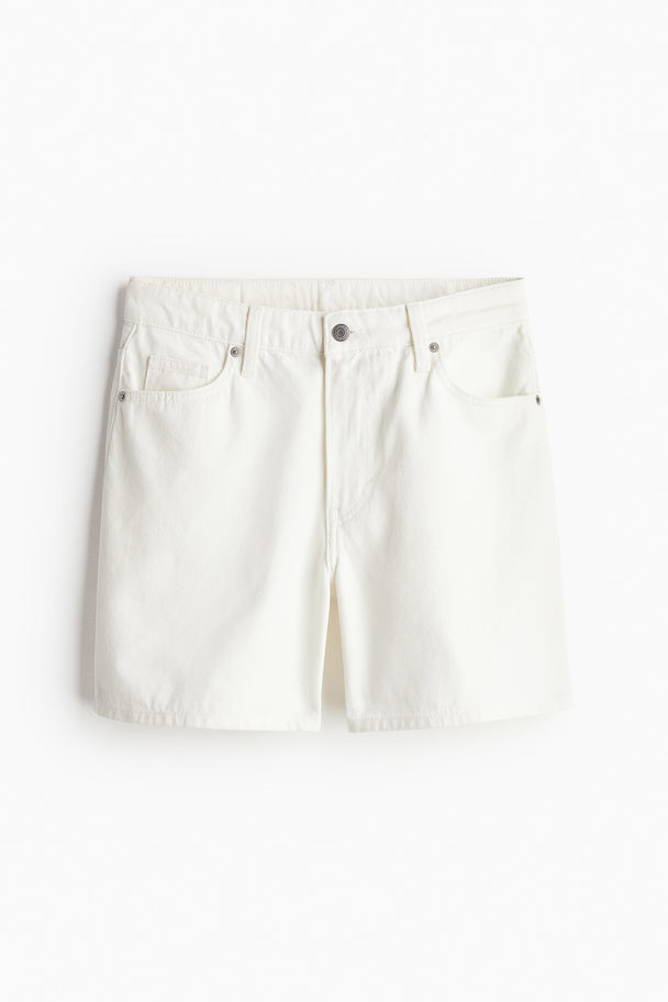 H&M Shorts I Denim Bermuda High Hvid