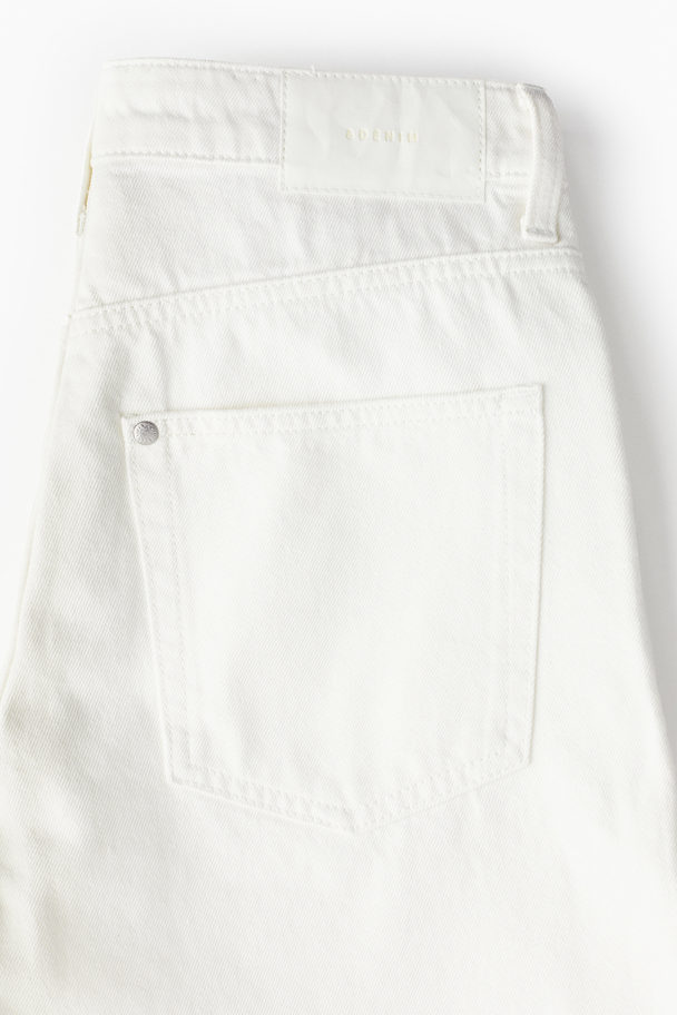 H&M Bermuda High Denimshorts Hvit