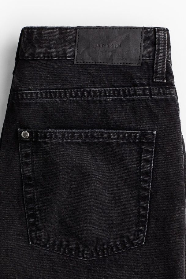 H&M Bermuda High Jeansshorts Schwarz