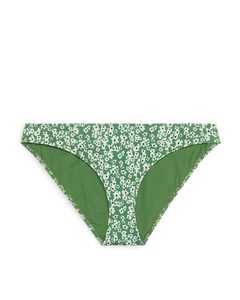 Bikinihöschen mit niedriger Taille Grün/Geblümt