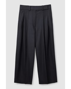 Wool Culottes Navy
