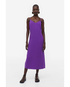 Crêpe Slip Dress Purple