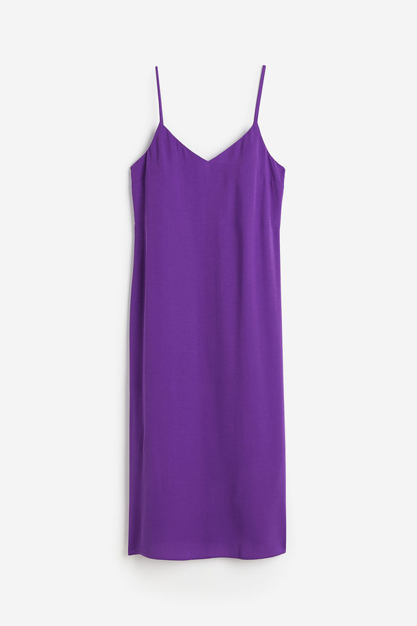 H&M Crêpe Slip Dress Purple