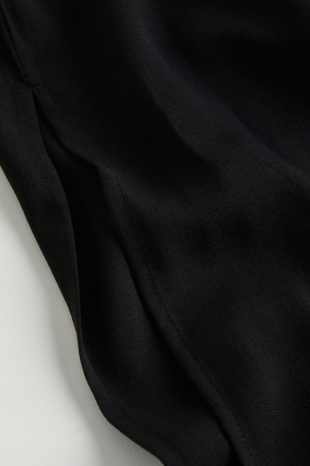 H&M Crêpe Slip Dress Black