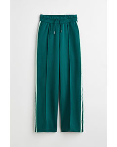 Track Pants With Side Stripes Dark Green