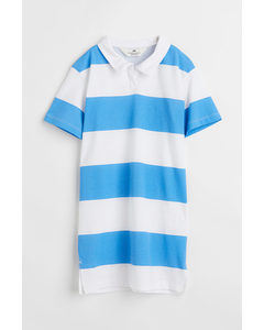 Oversized T-shirt Dress Blue/block-striped