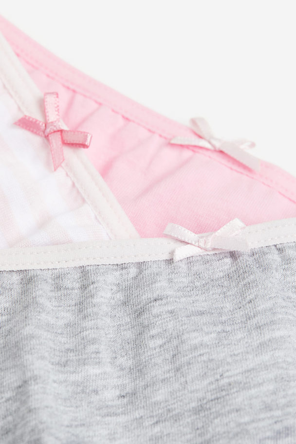 H&M 5-pack Cotton Briefs Pink/glitter