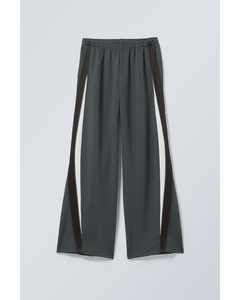 Aida Colour Block Track Trousers Dark Grey Colour Block