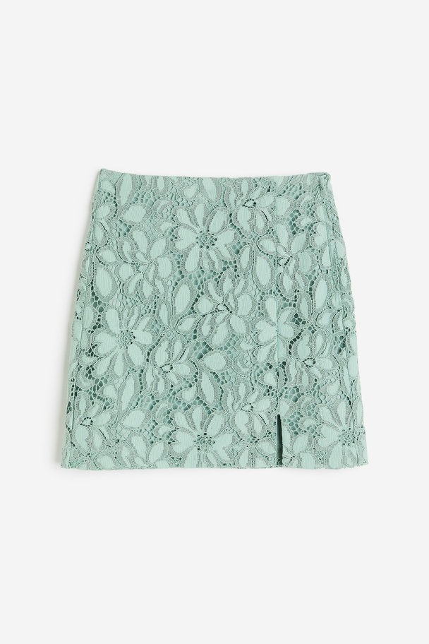 H&M Lace Mini Skirt Mint Green