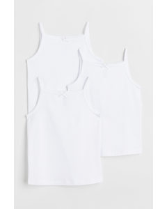 3-pack Jersey Vest Tops White