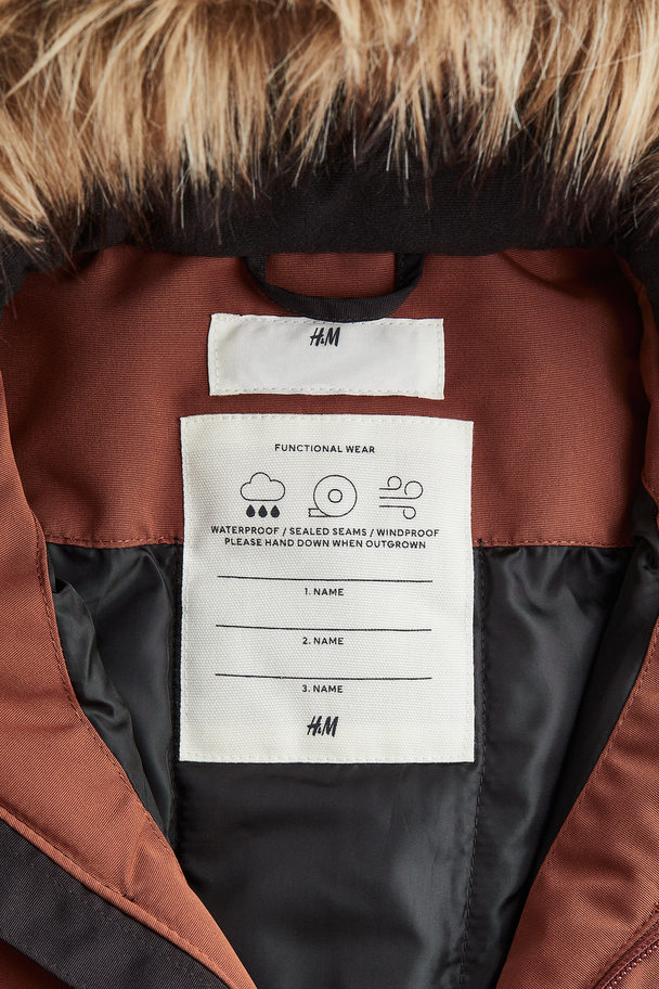H&M Wind And Waterproof All-in-one Suit Brown