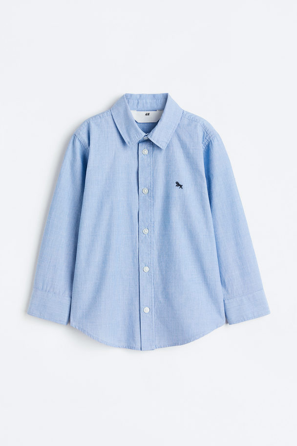 H&M Cotton Shirt Light Blue