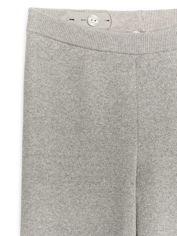ARKET Metallic Frill Trousers Grey