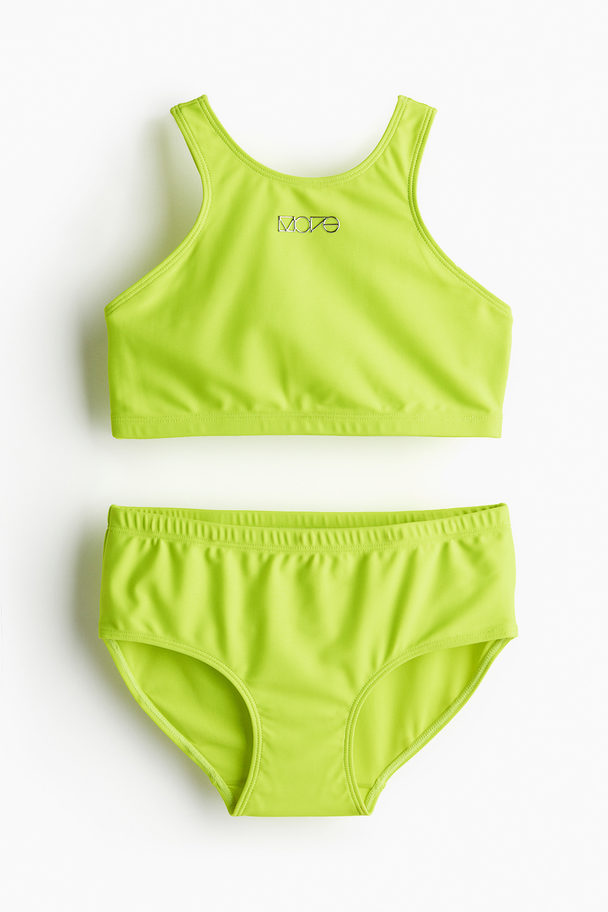 H&M Sportbikini Neongrün