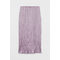 Crinkled Satin Skirt Light Purple
